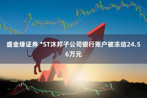 盛金缘证券 *ST沐邦子公司银行账户被冻结24.56万元