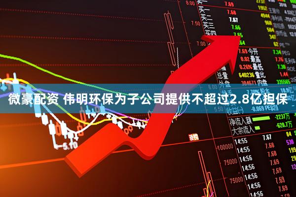 微豪配资 伟明环保为子公司提供不超过2.8亿担保
