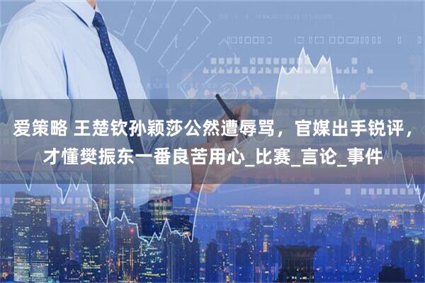 爱策略 王楚钦孙颖莎公然遭辱骂，官媒出手锐评，才懂樊振东一番良苦用心_比赛_言论_事件